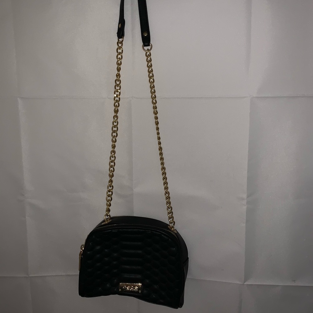 Bebe shoulder bag in black and gold